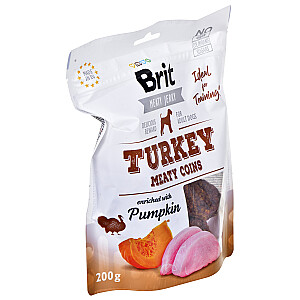 Снеки для собак Brit Turkey Meaty Coins 200 г