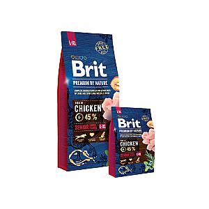 Brit Premium by Nature Senior L+XL 15 кг Яблоко, Курица, Кукуруза