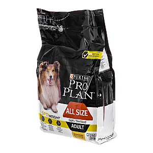 Purina Pro Plan VISŲ DYDŽIŲ SUAUGUSIŲJŲ Lengvas/sterilizuotas OPTI SVORIS Kurchak 3 kg