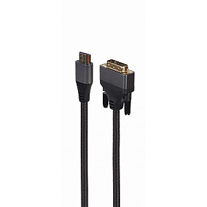 Gembird vaizdo kabelio adapteris CC-HDMI-DVI-4K-6 1,8 m HDMI tipas A (standartinis) juodas