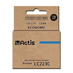 Actis KB-223C rašalas, skirtas Brother spausdintuvui; Pakaitinis Brother LC223C; standartinis; 10 ml; mėlyna