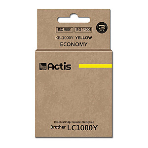 чернила Actis KB-1000Y для принтера Brother; замена Brother LC1000Y/LC970Y; стандарт; 36 мл; желтый