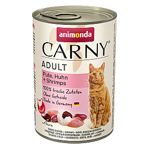 ANIMONDA Carny Adult вкус: индейка. курица. креветки - влажный корм для кошек - 400г