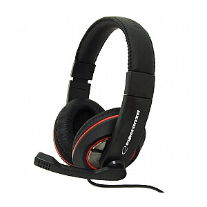 Ausinės/ausinės Esperanza EH118 Headband Black, Red