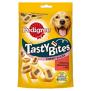 „Pedigree Tasty Bites Chewy Slices“ 155 g suaugusios jautienos