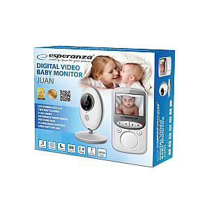 Esperanza EHM003 LCD kūdikių monitorius 2,4" baltas