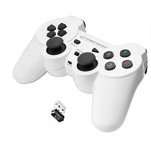 Esperanza EGG108W Игровой контроллер Геймпад ПК, Playstation 3 Аналоговый / Цифровой RF Черный, Белый