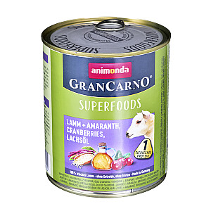 ANIMONDA GranCarno Superfoods skonio: avienos, burnočių, spanguolių, lašišų aliejus - 800g indelis