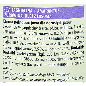 ANIMONDA GranCarno Superfoods skonio: avienos, burnočių, spanguolių, lašišų aliejus - 800g indelis