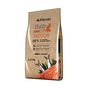 Sausas maistas FITMIN Purity Indoor katėms 1,5 kg suaugusiems