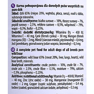 Dolina Noteci 5902921304647 šlapias maistas šunims Šernas suaugęs 800 g