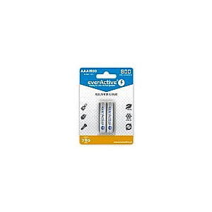 everActive Ni-MH R03 AAA 800 mAh Silver Line baterijos - 2 vnt.