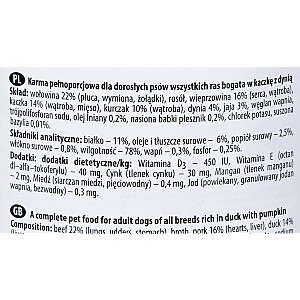 Dolina Noteci 5902921300731 šlapias šunų maistas Duck Adult 400 g