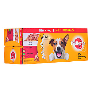 PEDIGREE Adult смесь вкусов - Влажный корм для собак - 40x100г