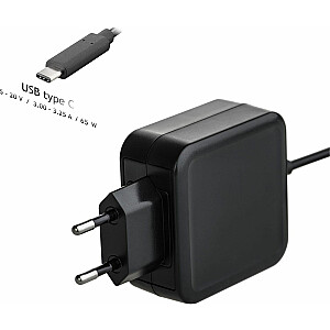 Akyga 65W USB-C 3.2A 20V nešiojamojo kompiuterio maitinimo adapteris (AK-ND-70)