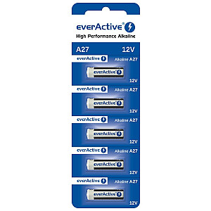 5 щелочных батареек everActive 27A 12V- блистер 5 шт.