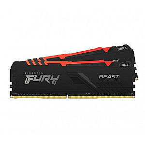 „Kingston Fury Beast RGB 16 ГБ [2x8 ГБ DDR4 CL16 DIMM, 3200 МГц]