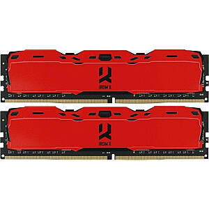 GOODRAM IRDM X 16 ГБ, красный [2 модуля DIMM DDR4 CL16 по 8 ГБ, 3200 МГц]