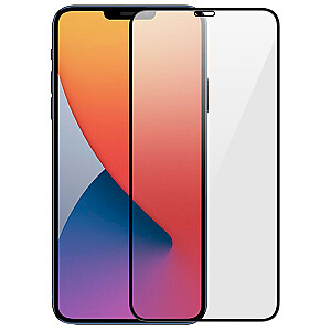 Fusion Full Glue 5D grūdinto stiklo ekrano apsauga „Apple iPhone 12 Pro Max Black“