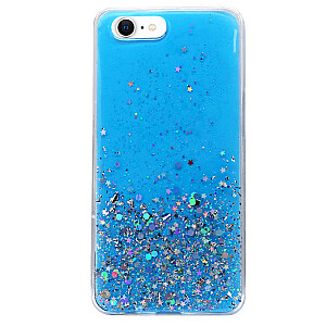 „Fusion Glue Glitter Back Back“ silikoninis dangtelis, skirtas „Apple iPhone 12 Pro Max Blue“