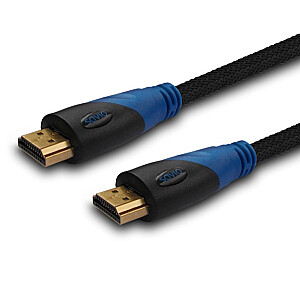 Savio CL-48 HDMI laidas 2 m HDMI Type A (standartinis) Juoda, Mėlyna