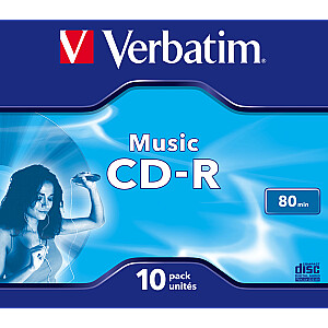 Muzikos CD-R Verbatim 700 MB 10 vnt.