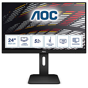 Kompiuterio monitorius AOC P1 24P1 60,5 cm (23,8") 1920 x 1080 pikselių Full HD LED juodas