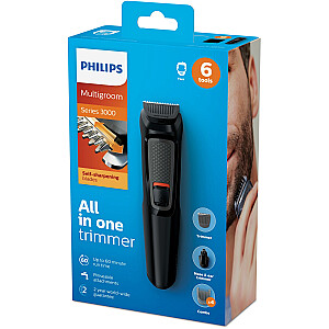 Philips MULTIGROOM Series 3000 MG3710/15 plaukų kirpimo mašinėlė juoda