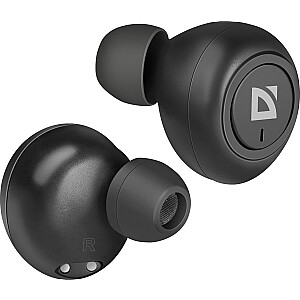 „Defender Twins 638“ belaidės ausinės su „Bluetooth“ skambučių / muzikos ausinėmis, juodos