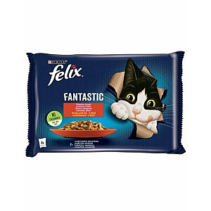 Felix Fantastic в желе Говядина с Курицей 340 г (4 x 85 г)