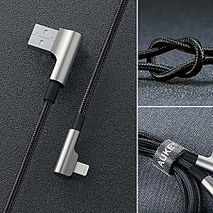 AUKEY CB-AL01 OEM Black Lightning greito įkrovimo USB laidas | 2m | PFI Apple