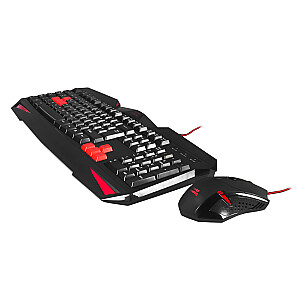 Klaviatūra Mars Gaming MCP1 juoda, raudona
