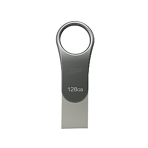 USB adapteris Silicon Power Mobile C80 128 ГБ USB Type-A / USB Type-C 3.0 (3.1 Gen 1) Titanium