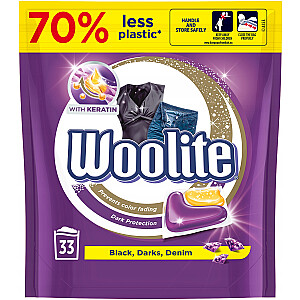 Skalbimo kapsulės Woolite Black Dark 33 vnt.