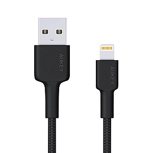 AUKEY CB-AL05 Black Lightning ir USB greito įkrovimo kabelis | 2m | PFI Apple