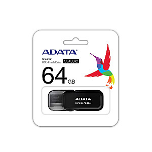 USB atmintinė ADATA UV240 64GB USB Type-A 2.0 Black