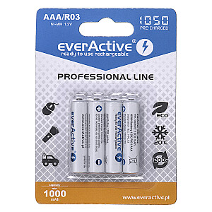 Аккумуляторы everActive Ni-MH R03 AAA 1050 мАч Professional Line