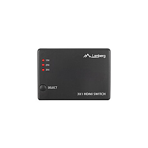 Коммутатор видео LANBERG 3-портовый HDMI черный
