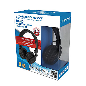 Esperanza EH218 Bluetooth ausinės Galvos juosta, juoda