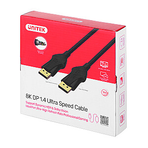 UNITEK DisplayPort Cable 1.4 8K60Hz 1m