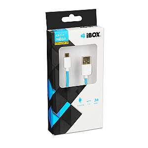 Кабель IBOX microUSB для передачи данных + питание 1м