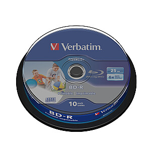 BD-R Verbatim 25 ГБ для печати Datalife 10szt