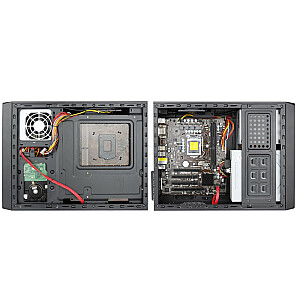 CHIEFTEC UE-02B Minitower, черный, 2 порта USB