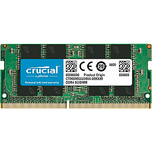 Svarbi SODIMM DDR4 8GB 3200MHz CL22 nešiojamojo kompiuterio atmintis (CT8G4SFRA32A)