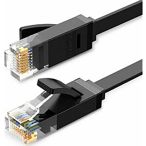 Ugreen UGREEN Ethernet plokščias tinklo kabelis RJ45, Cat.6, UTP, 2m (juodas)