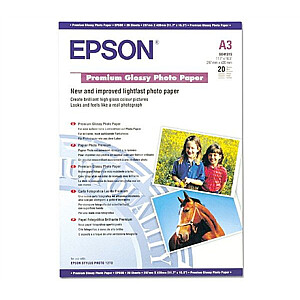 „Epson Premium“ blizgus fotopopierius, DIN A3, 255 g/m², 20 lapų