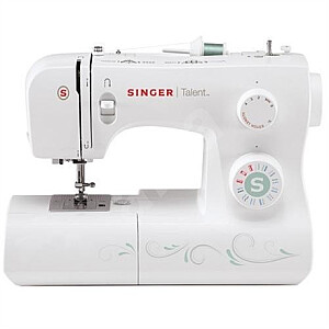 „Singer Talent SMC 3321“ balta siuvimo mašina, siūlių skaičius 21, kilpų skaičius 1, automatinis sriegimas