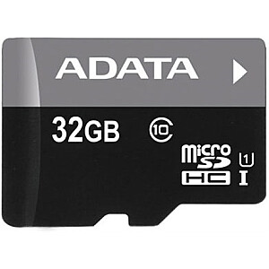 ADATA Premier UHS-I 32 GB, SDHC, Flash atminties klasė 10, SD adapteris