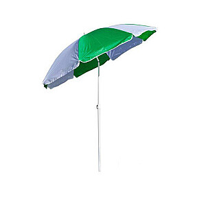 Sulankstomas paplūdimio skėtis d180cm, žalia/balta 50ZJ16081TILT