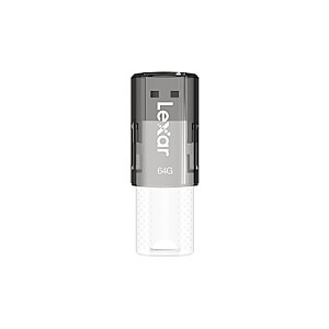 Флэш-накопитель Lexar JumpDrive S60 64 ГБ, USB 2.0, черный / бирюзовый